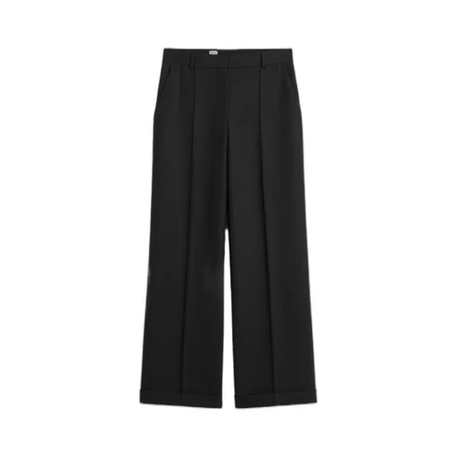 Mid-Rise Wide-Leg Trousers
