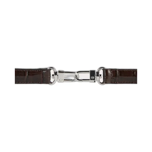 Crocodile-Effect Leather Belt