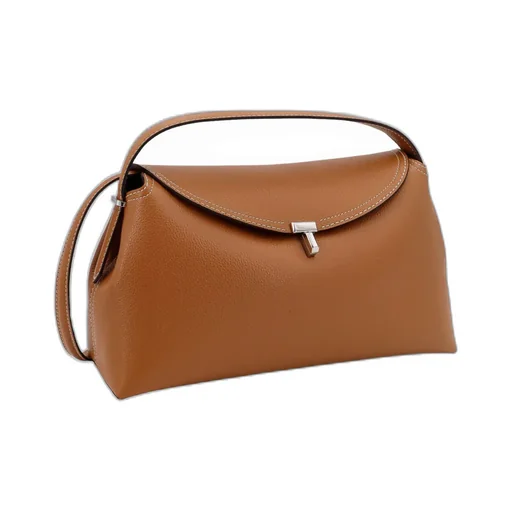 Logo Plaque Foldover Top Handle Bag
