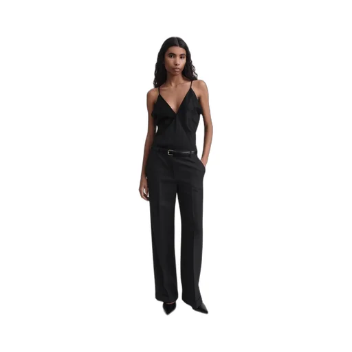 Mid-Rise Wide-Leg Trousers