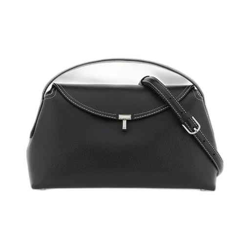 Logo Plaque Foldover Top Handle Bag
