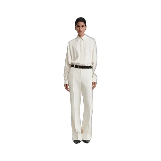 Belt-Looped Mid-Rise Trousers