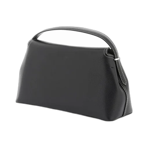 Logo Plaque Foldover Top Handle Bag