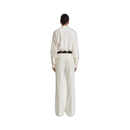Belt-Looped Mid-Rise Trousers