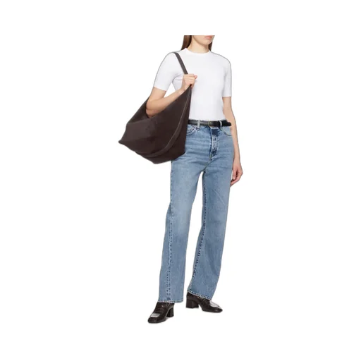 Belted Open Top Tote Bag