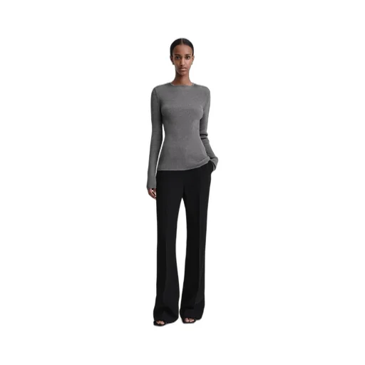 Metallic Ribbed-Knit Jumper
