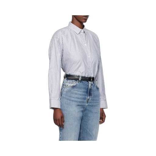 Striped Half-Buttoned Shirt