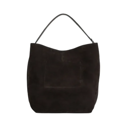 Belted Open Top Tote Bag
