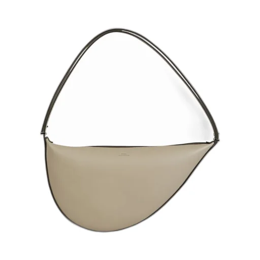 Scooped Sling Leather Shoulder Bag