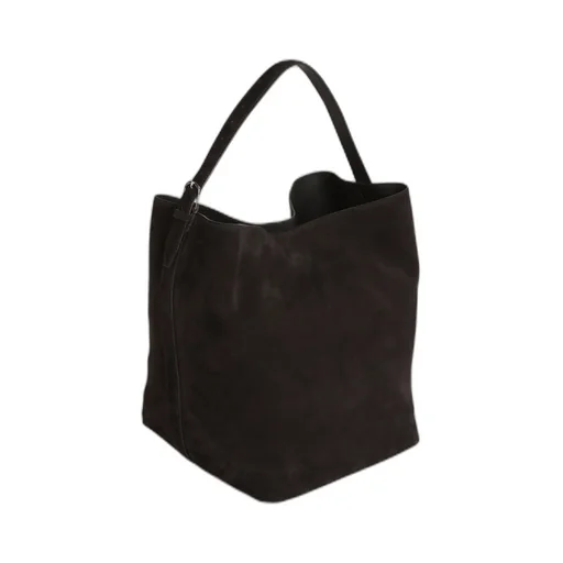 Belted Open Top Tote Bag