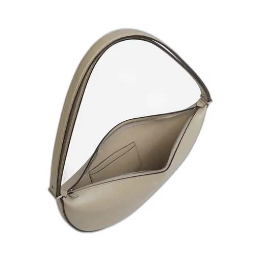 Scooped Sling Leather Shoulder Bag