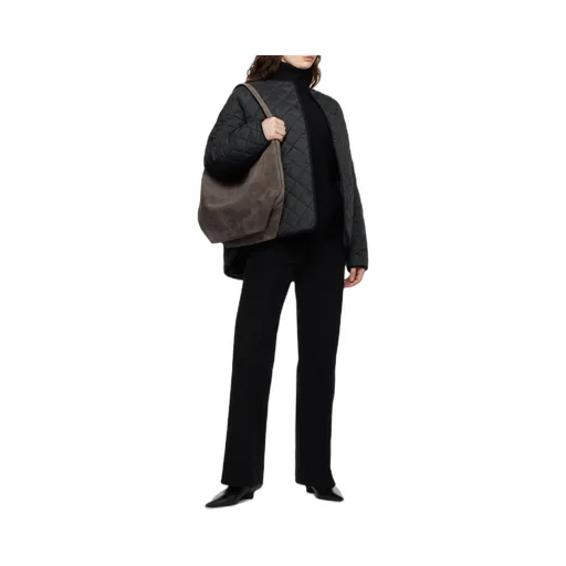 Belted Open Top Tote Bag