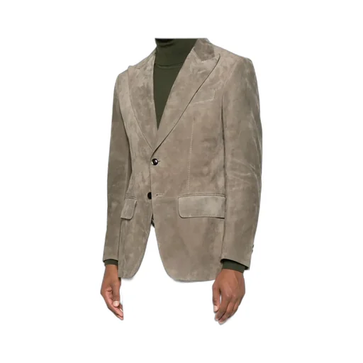 Single-Breasted Suede Blazer