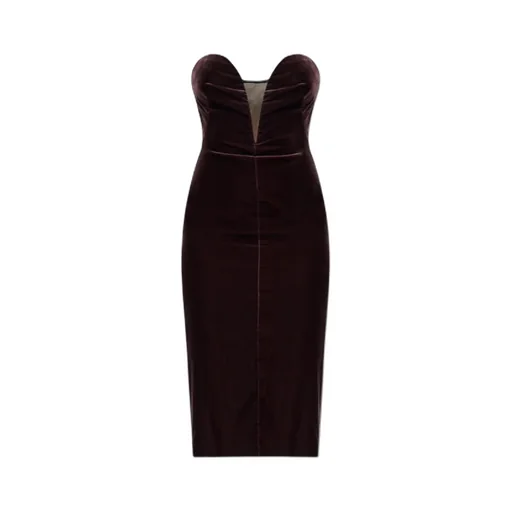 Sweetheart-Neckline Midi Dress