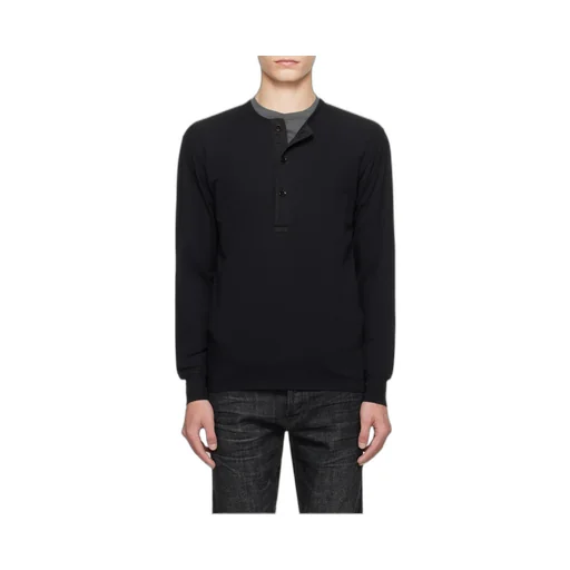 Button Detailed Crewneck Jumper