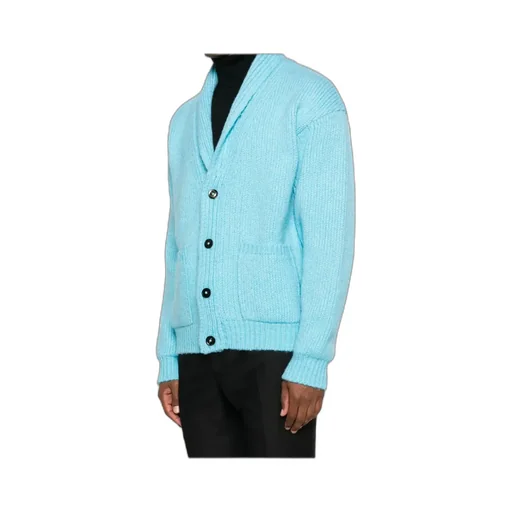 Shawl-Collar Buttoned Cardigan