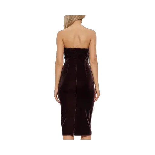 Sweetheart-Neckline Midi Dress