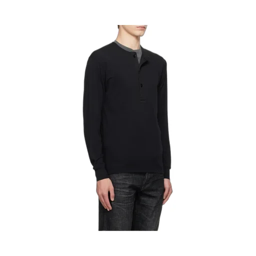 Button Detailed Crewneck Jumper
