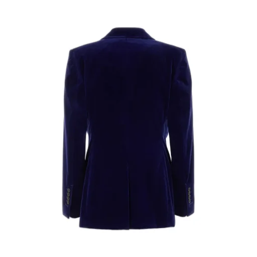 Velvet Single-Button Blazer