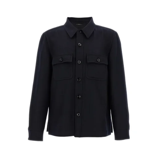 Button-Down Flap-Pocket Shirt Jacket