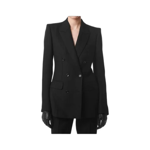 Sharp Herringbone Double Breasted Jacket