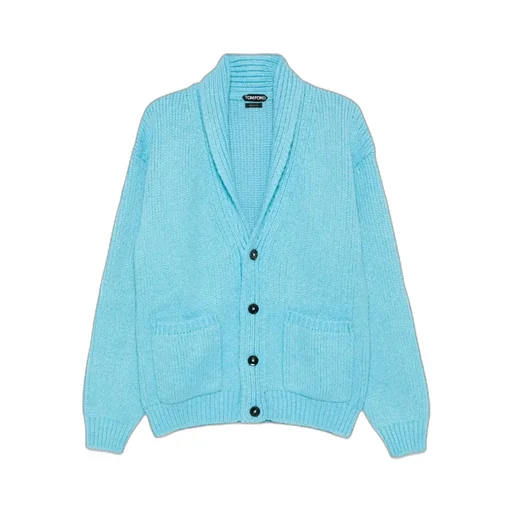 Shawl-Collar Buttoned Cardigan