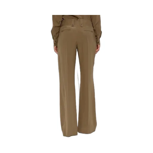 Pleated Button-Fastening Trousers