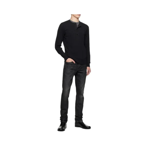 Button Detailed Crewneck Jumper