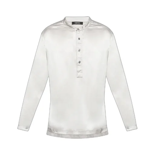 Silk-Blend Pajama Shirt