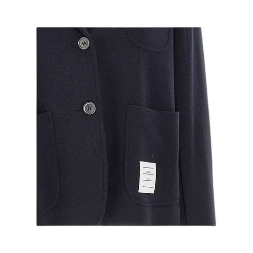 Logo-Patch Straight Hem Blazer