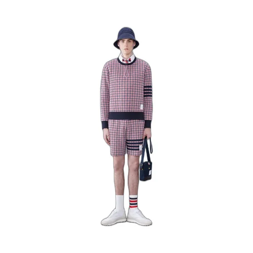 Check Jacquard 4-Bar Sweatshorts