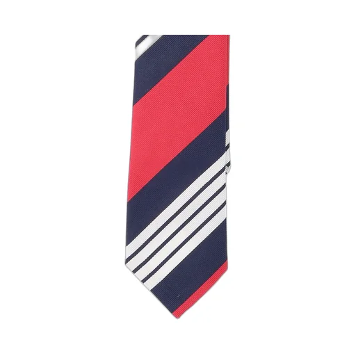 Logo Patch Striped Tie