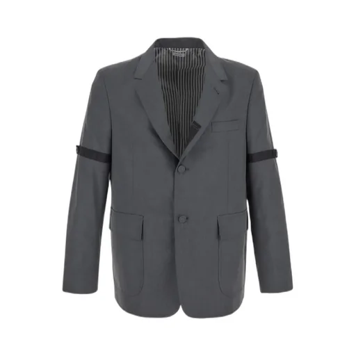 Notched-Lapels Single-Breasted Blazer