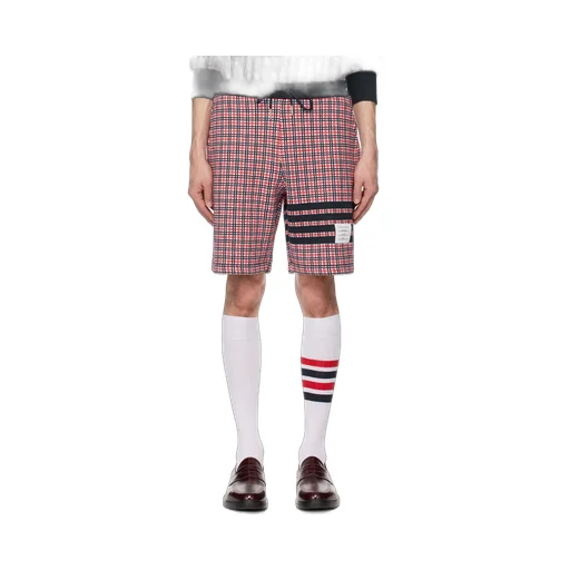 Check Jacquard 4-Bar Sweatshorts