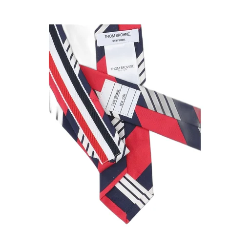 Logo Patch Striped Tie