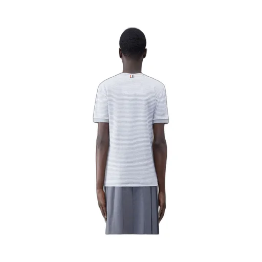 Pinstripe Pattern Crewneck T-Shirt