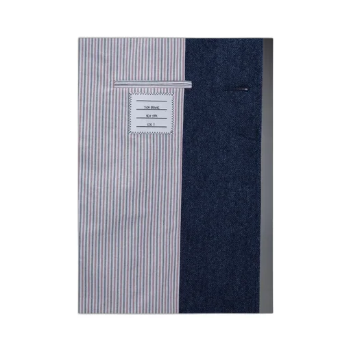 Stripe-Detailed Concealed Fastened Coat