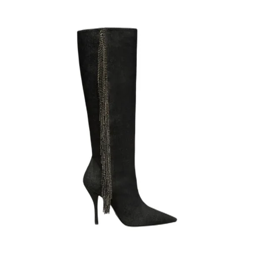 Crystal Fringe 100Mm Knee-High Boots