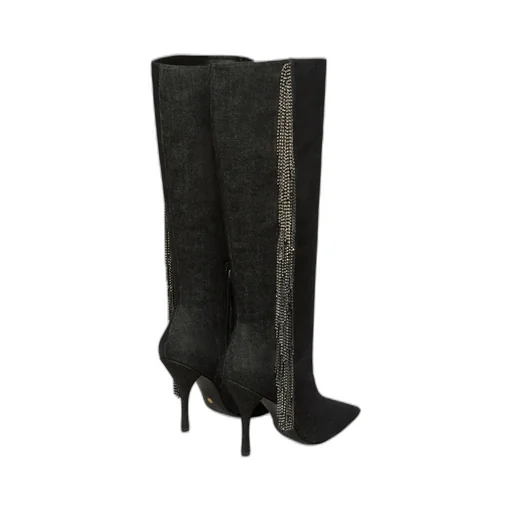 Crystal Fringe 100Mm Knee-High Boots