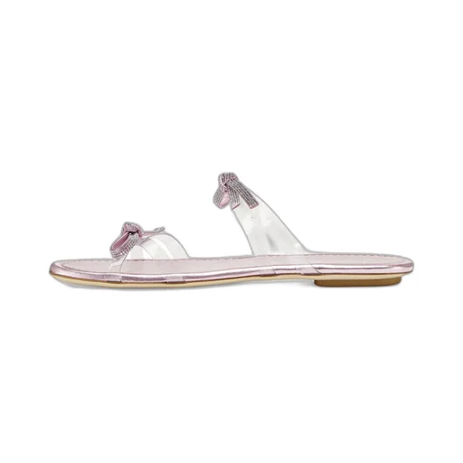 Embellished Sandals With Bow Detail