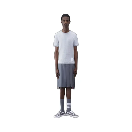 Pinstripe Pattern Crewneck T-Shirt