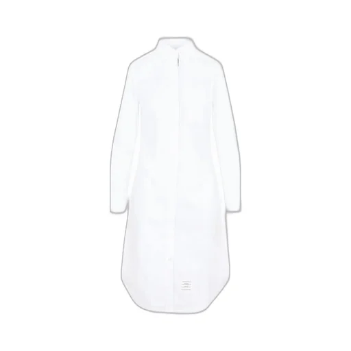 Buttoned Knee-Length Shirt Dress