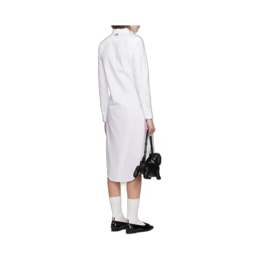 Buttoned Knee-Length Shirt Dress