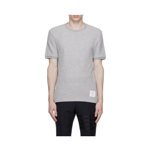 Pinstripe Pattern Crewneck T-Shirt