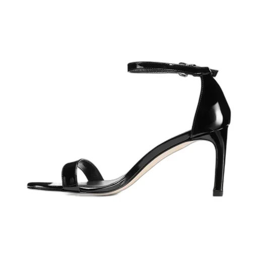 One-Word Buckle High-Heeled Sandals