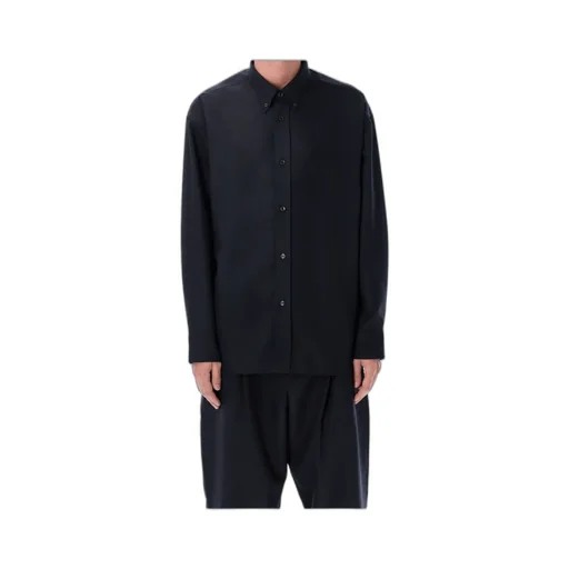 Pointed Collar Long-Sleeved Shirt