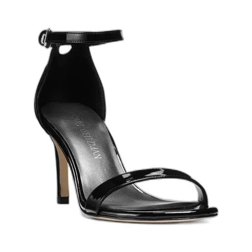 One-Word Buckle High-Heeled Sandals