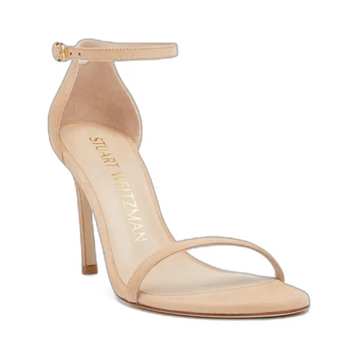 One-Word Loop Sandals With High Heels