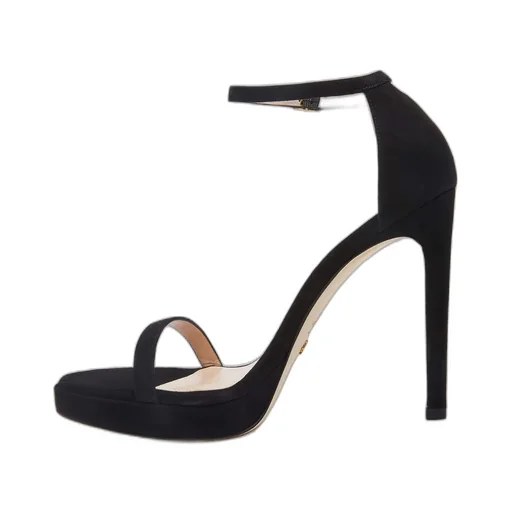 High-Heeled Sandals With Single-Loop Straps