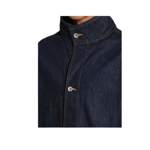 Button-Front Denim Jacket